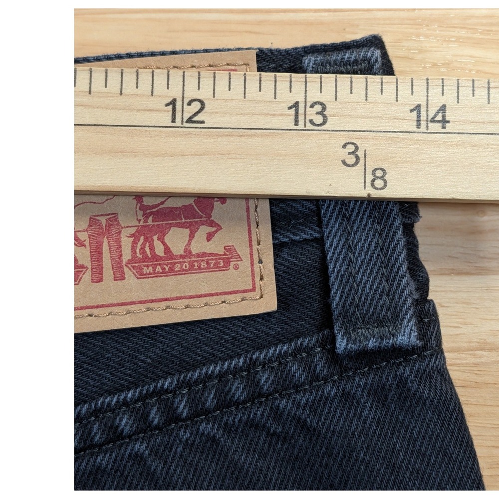 Levis 94 Baggy Wide Leg Jeans Womens 25 Black High Rise Denim A5929-0006 NEW - Picture 10 of 11